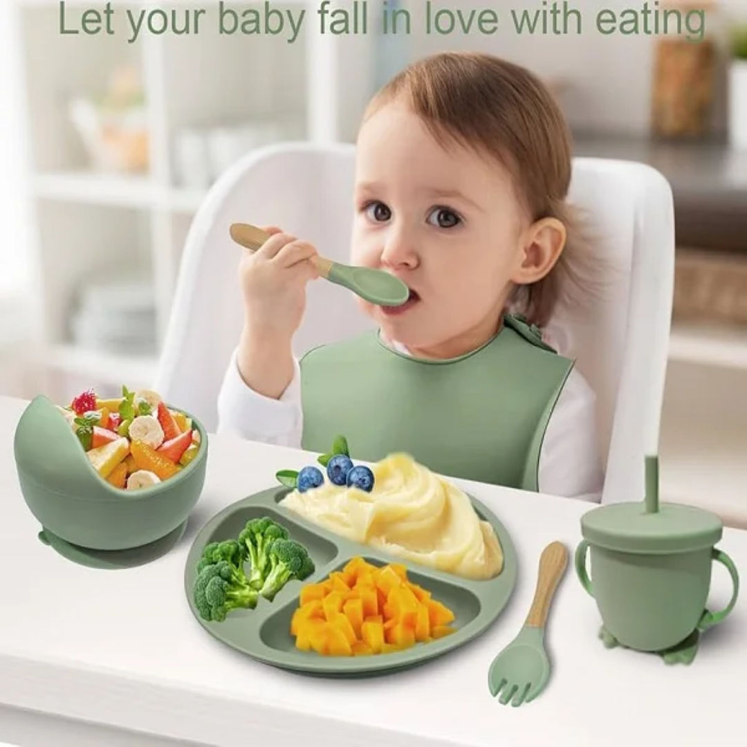 BPA Free Baby Silicone Feeding Set